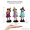 Mystical Victorian Witch Sisters Set of Three Figurines, Enchanted 6" Statues for a Bewitching Halloween Tabletop Display